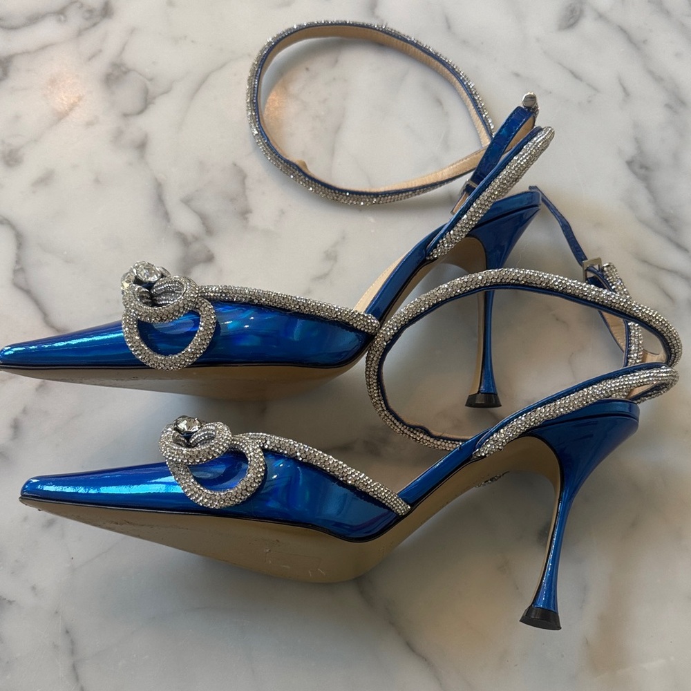 Mach & Mach Blue Double Bow Heels - Picture 5 of 6